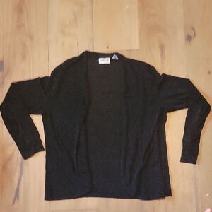 Chicos Travelers Black Long Sleeved Cardigan Size 2